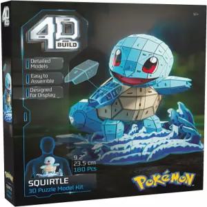 4D 빌드 포켓몬 스퀴틀 3D 모델 키트 피규어 칸토 퍼스트 파트너 컬렉션 책상 장식 80피스 2세 이상용