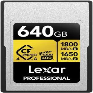 렉사 640GB 프로페셔널 골드 CFExpress 4.0 타입 A 메모리 카드
