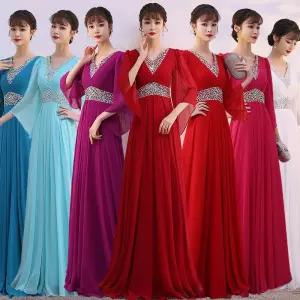 파티복 A라인 공연무대복 슬림핏 합창복 연주회 드레스 반팔