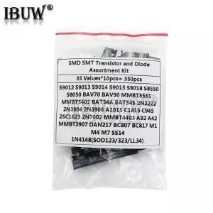 SMD hjxrhgal 트랜지스터 및 다이오드 모음 키트 35 값 x 10PCs  350PCs
