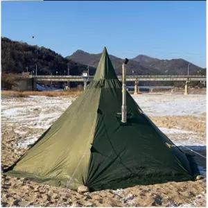 몽골 텐트 화목 난로 겨울 쉘터 스타일 티피 피라미드 대형 캠핑용