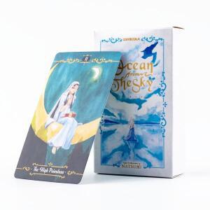10.36cm 핸드 그린 수채화 타로 카드 - 하늘에서 본 바다 명상 or 직관적 지도를 타입 78장