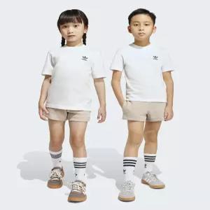 아디다스 키즈 쇼츠 및 티 세트 - 카키 KE2342 6291845