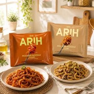 ARIH 아리 모던누들 봉지면 16개입 (고추장버터 8개 + 간장버터 8개)