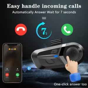 방수 오토바이 헬멧 헤드셋 모토 BT 5.3 용 무선 핸즈프리 통화 전화 이어폰 음악 플레 Headset Soft Micro