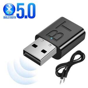 USB 무선 블루투스 송수신기 스테레오 BT 5.0 RCA 3.5mm 잭 AUX TV PC 이어폰 홈 자동차 하이파이 오디오