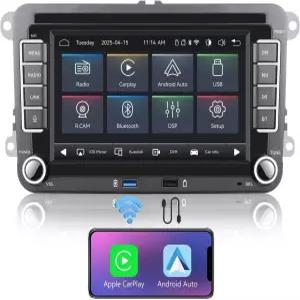 패스트 부트 리눅스 카 스테레오 블루투스/무선 카플레이/안드로이드 오토/FM/AM/RDS/USB 100W DSP 골프 5