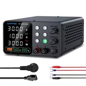 WANPTEK DC 벤치 전원 공급 장치 30V 0A 메모리 프리셋 인코더 노브 OCP 보호 출력 스위치 4자리 LED USB
