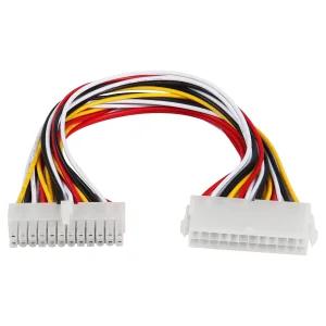 CERRXian 30cm ATX 24핀 마더보드 전원 공급 연장 케이블 8AWG PSU 남성에서 여성 확장기 2424