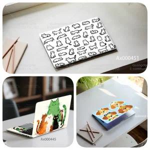 2피스 고양이 그룹 콜라주 노트북 스티커 - MacBook 노트북 PC 아트 벽화 공예용 자체 접착 장식 데칼