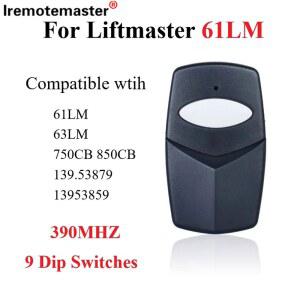 9개의 딥 스위치가 있는 Liftmaster 61LM/63LM용 390MHz 차고 문 원격 제어 750CB/850CB 게이트 도어 오프너