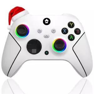 유유 무선 24GHz 컨트롤러 7가지 색상 RGB 조명 Xbox One Series XS 콘솔 스팀 PC 윈도우 000mAh 배터리/홀