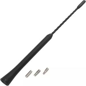 REPAIROCK 9인치 범용 자동차 라디오 AM FM 안테나 플렉시블 22cm 부스터 신호 루프 마스트 교체용 블랙
