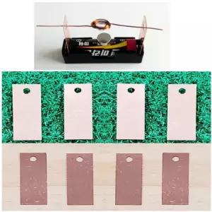 과학실험 전기회로 과일전지 타공 구리판 12x30mm 실험키트 과학탐구