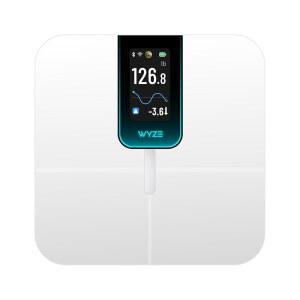 WYZE 스케일 울트라 스마트 스케일 4.3인치 컬러 디스플레이 체중 BMI 근육량 구성을 위한 디지털 욕실 WI-FI 및 블루투스 체지방 심박수-화이트