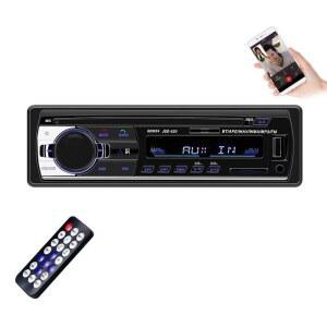 멀티미디어 카 스테레오 싱글 딘 블루투스 오디오 핸즈프리 내장 마이크 MP3 플레이어 없음 CD/DVD USB 포트 AUX 입력 FM 라디오 수신기 리모컨