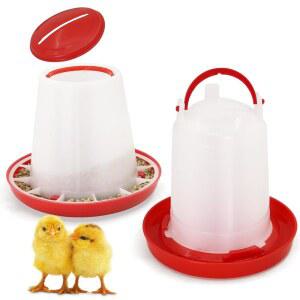 1.5KG 닭 모이통 및 1.5L 세트 장비 없음, 새를 메추라기 병아리, 자동 야외 농장 플라스틱 가금류 키트, 위한 폐기물 작은