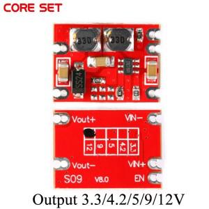 DC-DC 자동 벅 부스트 파워 모듈 스텝 업 다운 보드  DC 입력 3-15V 출력  3.3V  4.2V  5V  9V  12V  전자
