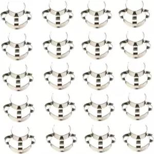 Deschem 20Pcs 24 실험실 금속 클립 강철 켁 클램프 24/29 및 24/40 유리 표준 접지 조인트