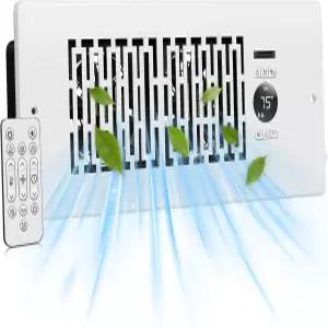 4인치 x 2인치 구용 MOCTQVD 스마트 레지스터 부스터 팬 온도 조절기 제어로 난방/냉방 개선 바닥 또는 벽