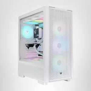 써멀테이크 S380 TG ARGB 미드 타워 섀시 x20mm SF20 및 PWM 팬 포함 라디에이터 지원 G 클리어런스 숨겨진