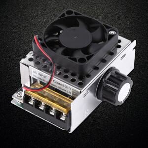 4000W SCR 전압 조절기 냉각 팬 포함 AC 110V-220V 전동 속도 대형 전력 가능 온도