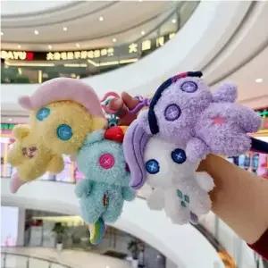 Kawaii 마이 리틀 포니 플러시 배낭 펜던트 키 체인 Twilight Sparkle Fluttershy Pinkie Pie 귀여운 가방