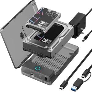 25인치/35인치 SATA HDD SSD용 외장 하드 드라이브 인클로저 ICY BOX USB 30 to 어댑터 2V/2A 전원 공급