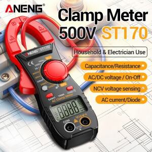 클램프 미터 디지털 멀티미터 NCV 1999 카운트 AC/DC 전압 전류계 테스터 ANENG ST170 커패시턴스 저항 전