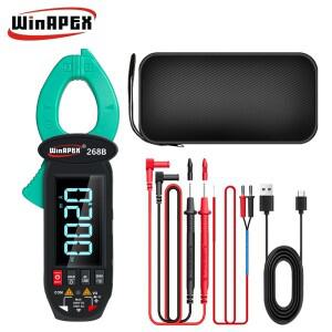 WinAPEX 268B 누설 전류 감지 클램프 미터 0.1mA 정밀 True RMS 멀티미터 AC DC 60A Type-C 스크린 회전
