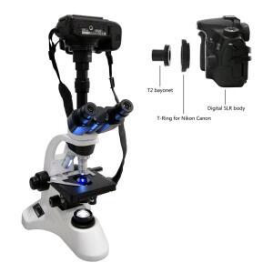 생물학적 현미경 1x 어댑터 렌즈 23.2mm 인터페이스 아이피스 T2 마운트 캐논 니콘 EOS DSLR 카메라용