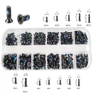 360pcs 블루 닐록 나사 키트 2가지 크기 노트북 컴퓨터 교체용 구색 M2 M25 M3 레노버 도시바 게이트웨이