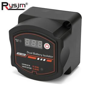 듀얼 배터리 아이솔레이터 12V 140A 자동/수동 전압 감지 릴레이 (디지털 포함) 스마트 VSR (해양 선박  자