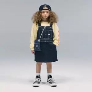 리 키즈 LEEKIDS 데님 오버롤 스커트 인디고로우 LK2601OR70IR