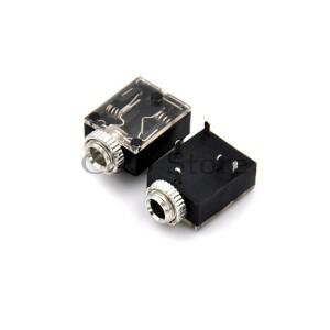 너트 PJ-324M 헤드폰용 10피스 5 핀 3.5mm 스테레오 오디오 잭 소켓 PCB 패널 마운트