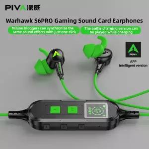 PIVA S6 Pro 13mm 가상 7.1 게이밍 이어폰 타입-C 27W PD 고속 충전 내장 사운드 카드 앱으로 독립적인 튜