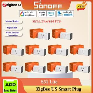 SONOFF S31 Lite ZB 15A ZigBee 미국형 스마트 플러그 무선 콘센트 소켓은 SmartThings 허브와 호환되며  A