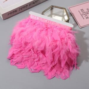 1M 핑크 터키 Marabou 깃털 트림 DIY 공예에 대 한 자연 리본 웨딩 봉제 파티 크리스마스 장식