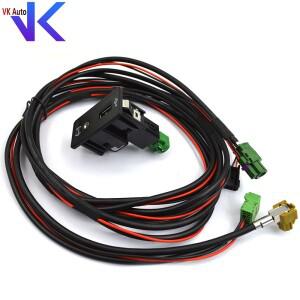 VW 골프 7 MK7 VII Passat B8 카플레이 미디어 USB AUX 스위치 MIB2 MDI AMI 어댑터 플러그 소켓 5Q 003572