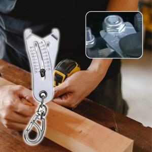 너트 볼트 헤드 사이즈 캐처 키체인 도구 정밀 파인더 게이지  자동차 수리 및 DIY 프로젝트에서 정확한 측