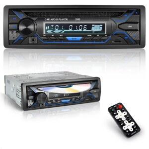 싱글 딘 블루투스 카 스테레오(CD DVD 플레이어 포함) 라디오(블루투스 AM/FM AUX/USB/SD 카드 재생 포함)