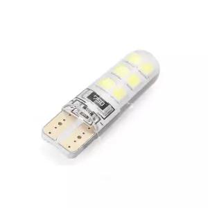 1pc Uniersal 360 학위 자동차 조명 흰색 T10 자동차 LED Canbus 오류 밝은 전구 W5W 12SMD 2835 액세서리