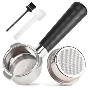 CORNESTY 54MM 바텀리스 네이키드 포터필터 필터 바스켓 포함 3이어 스테인리스 스틸 핸들 청소용 브러시 스푼 BREVILL 450 820 840 870 875 878 879 880
