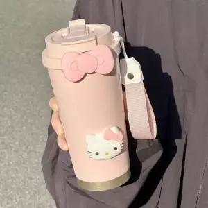 [해외] 귀여운 캐릭터 키티 텀블러 스테인리스 스틸 대용량 물컵 a21 빨대 커피 컵 보온컵 316 스테인리