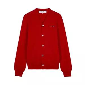 [롯데백화점]꼼데가르송 공용 더블 하트 가디건 AX N058 051 RED
