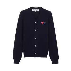 [롯데백화점]꼼데가르송 공용 더블 하트 가디건 AX N058 051 NAVY
