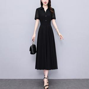 썬더볼츠 여성 여름 쉬폰 꽃무늬 원피스 플러스 사이즈 슬림 롱 드레스 트렌디 A