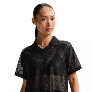 [나이키] NIKE 스포츠웨어 루즈 레이스 폴로 저지 탑 W - 블랙 화이트 IF0521-010 2599674
