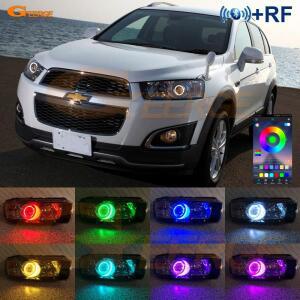 쉐보레 캡티바 2011 주간 주행등 블루투스 앱 멀티 컬러 울트라 브라이트 RGB LED 엔젤 아이즈 헤일로 링