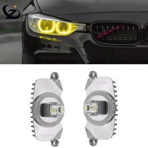 노란색 엔젤아이즈 DRL LED 모듈 세트 BMW F30 335i 320i 328d 2012 제논 헤드라이트 주간 주행 등